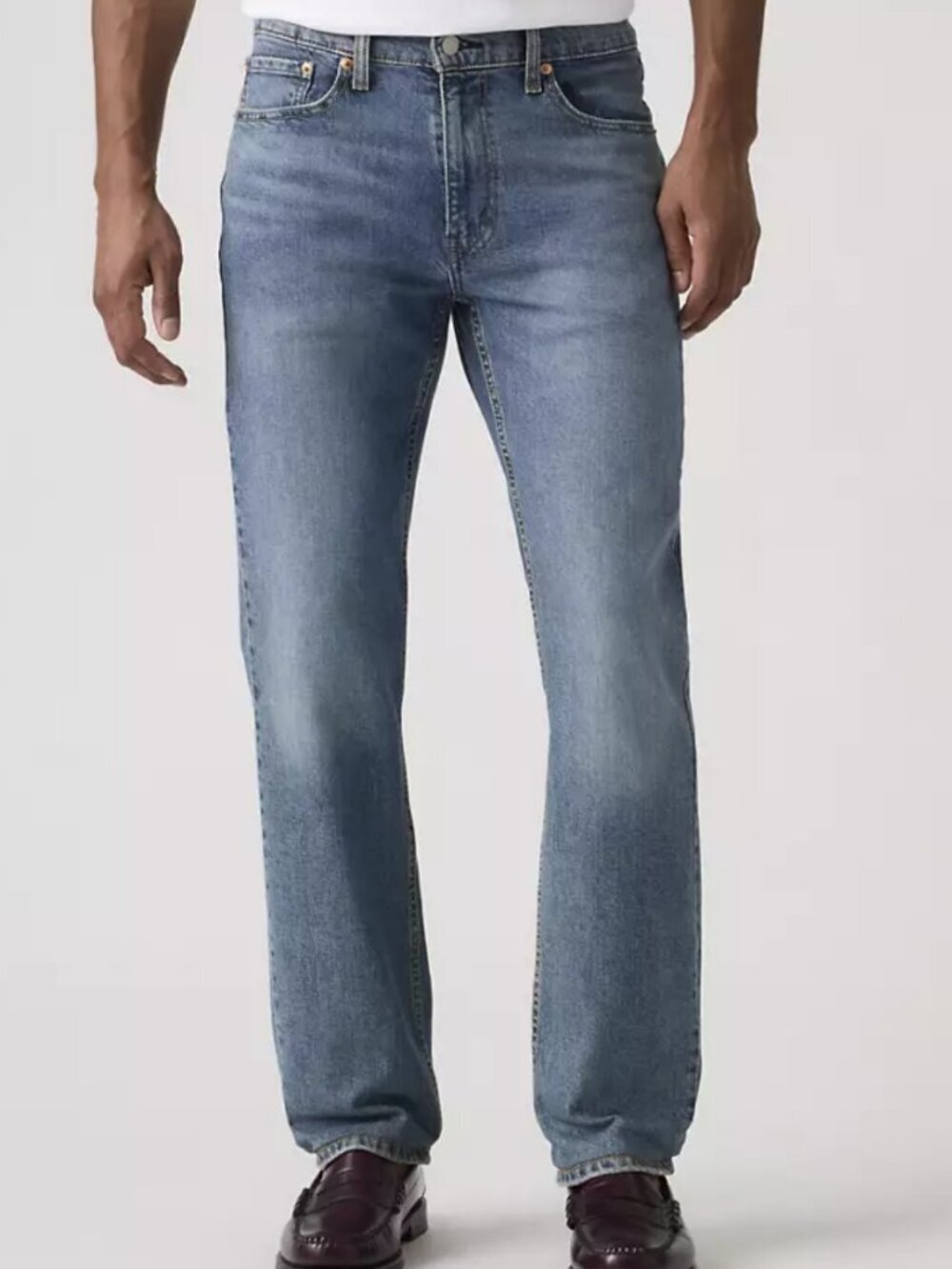 Levis 514 Straight Leg Distressed Denim Blue Jeans 30 32